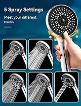 Magichome 2M High Pressure Shower Head 5 Modes Universal Hose view 4
