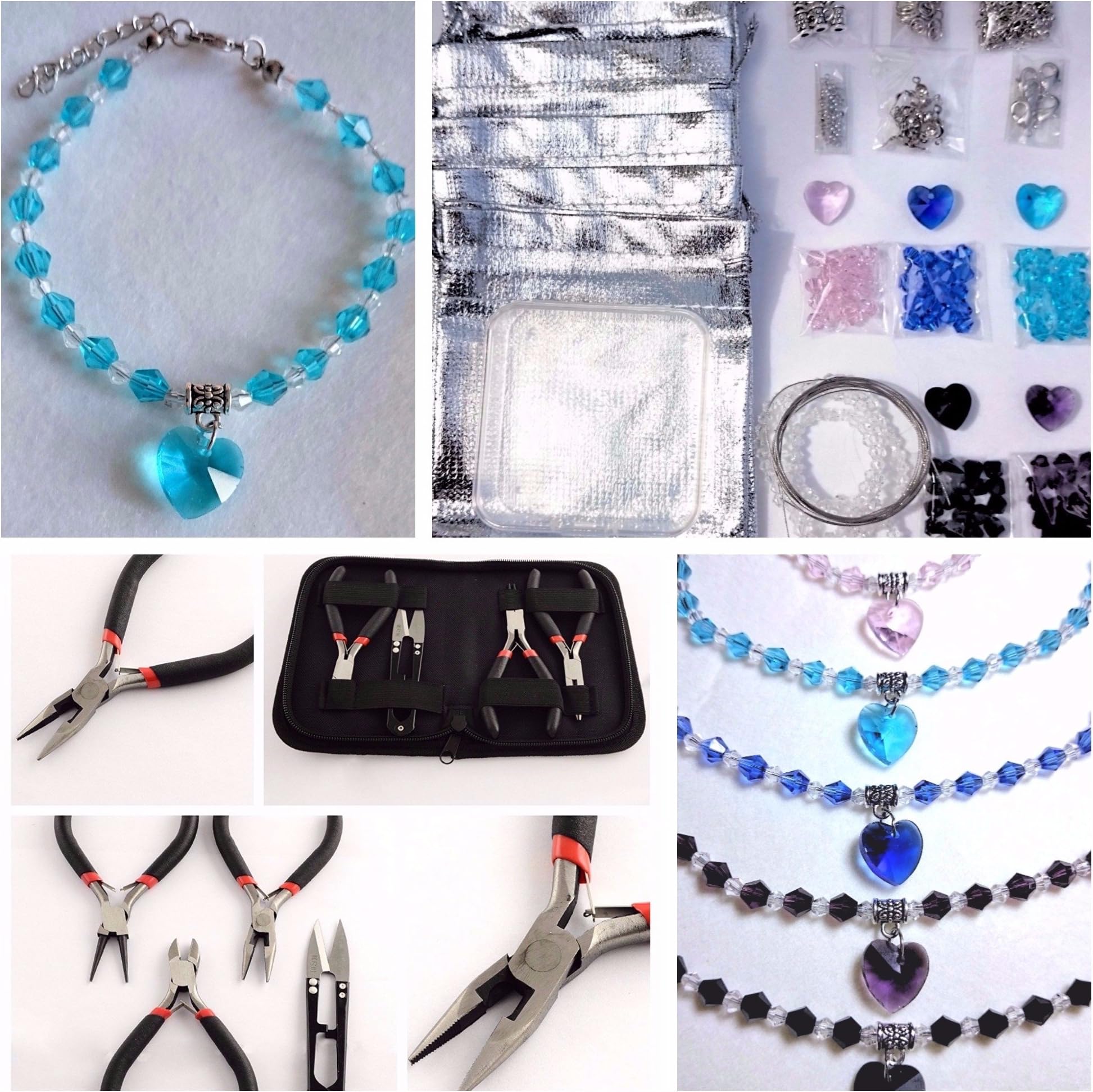 Berties Beads Bracelet Making Kit with Instructions with Pliers Set