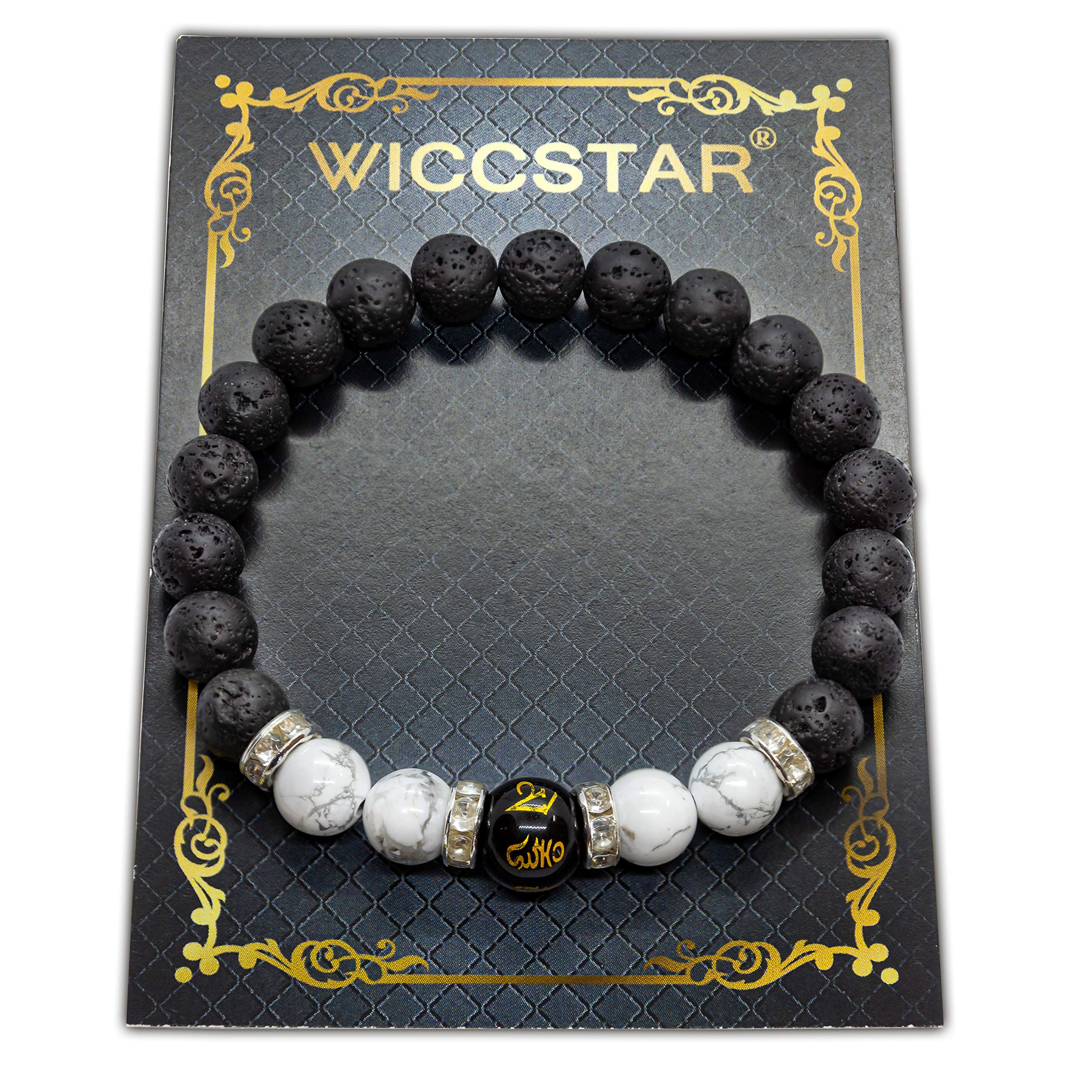 WICCSTAR Anxiety Bracelet for Women. Healing Crystal Jewellery for Stress Relief