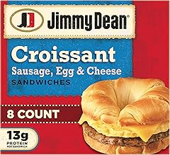 Jimmy Dean Sausage Egg and Cheese Croissant Breakfast Sandwich 8 Count (Frozen)