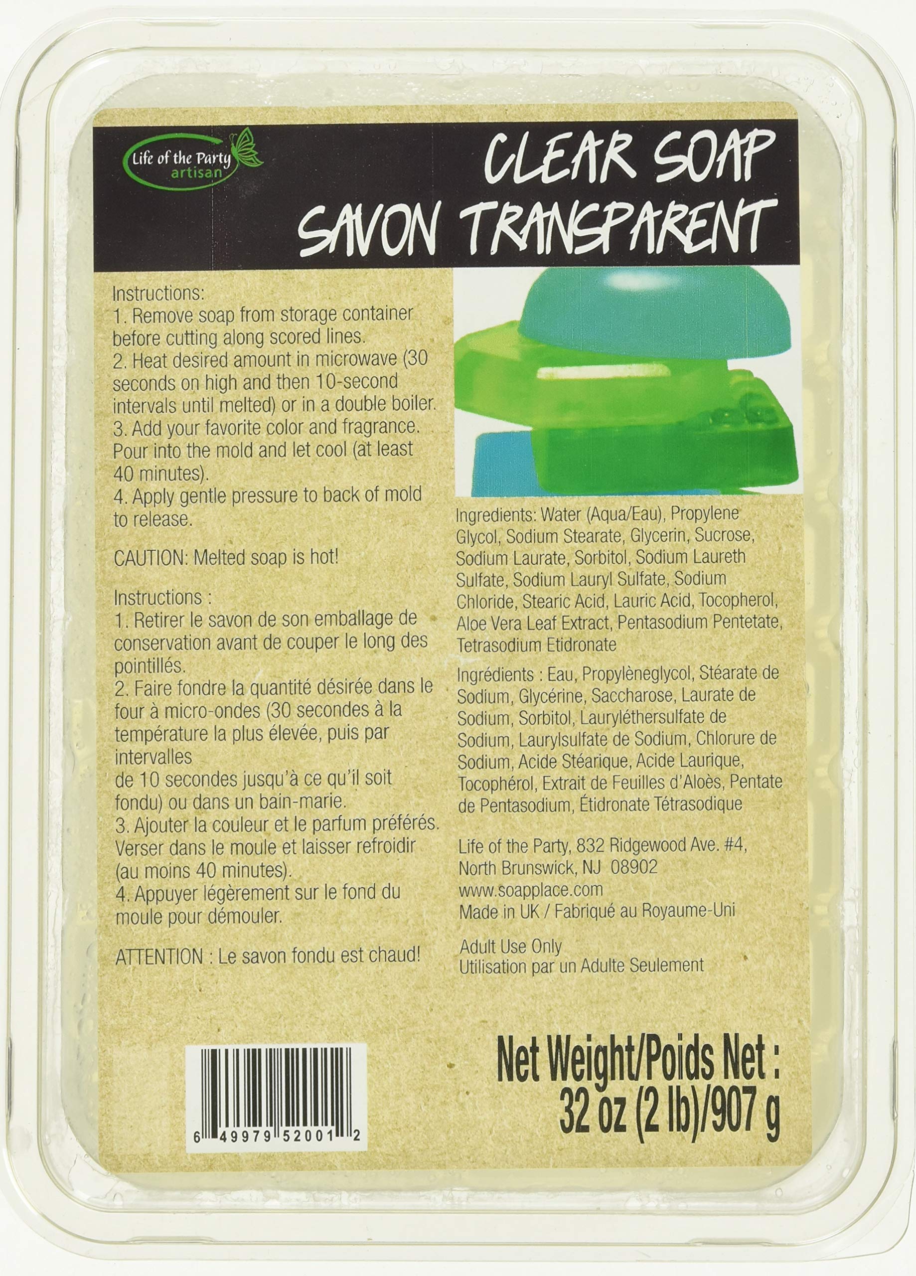 Life Of The Party Glycerin Soap 32oz-Clear, Other, Multicoloured, 3.86 x 22.86 x 16.51 cm