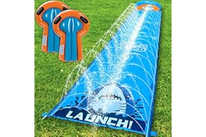 JS LifeStyle 31ft Shark Slip and Water Slide for Kids and Adult Backyard with 2 Bodyboards, Racing Game Design Splash Slip and Water Slides for Adult Kids, Heavy Duty Summer Water Park Toys