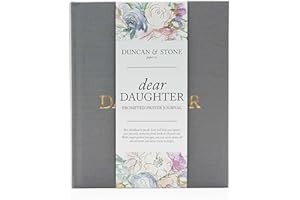 DUNCAN & STONE PAPER CO. Mother Daughter Journal – Durable Dear Daughter Journal Keepsake – Linen Baby Memory Book - Unique Gifts for Daughter (Grey, 230 Pages)