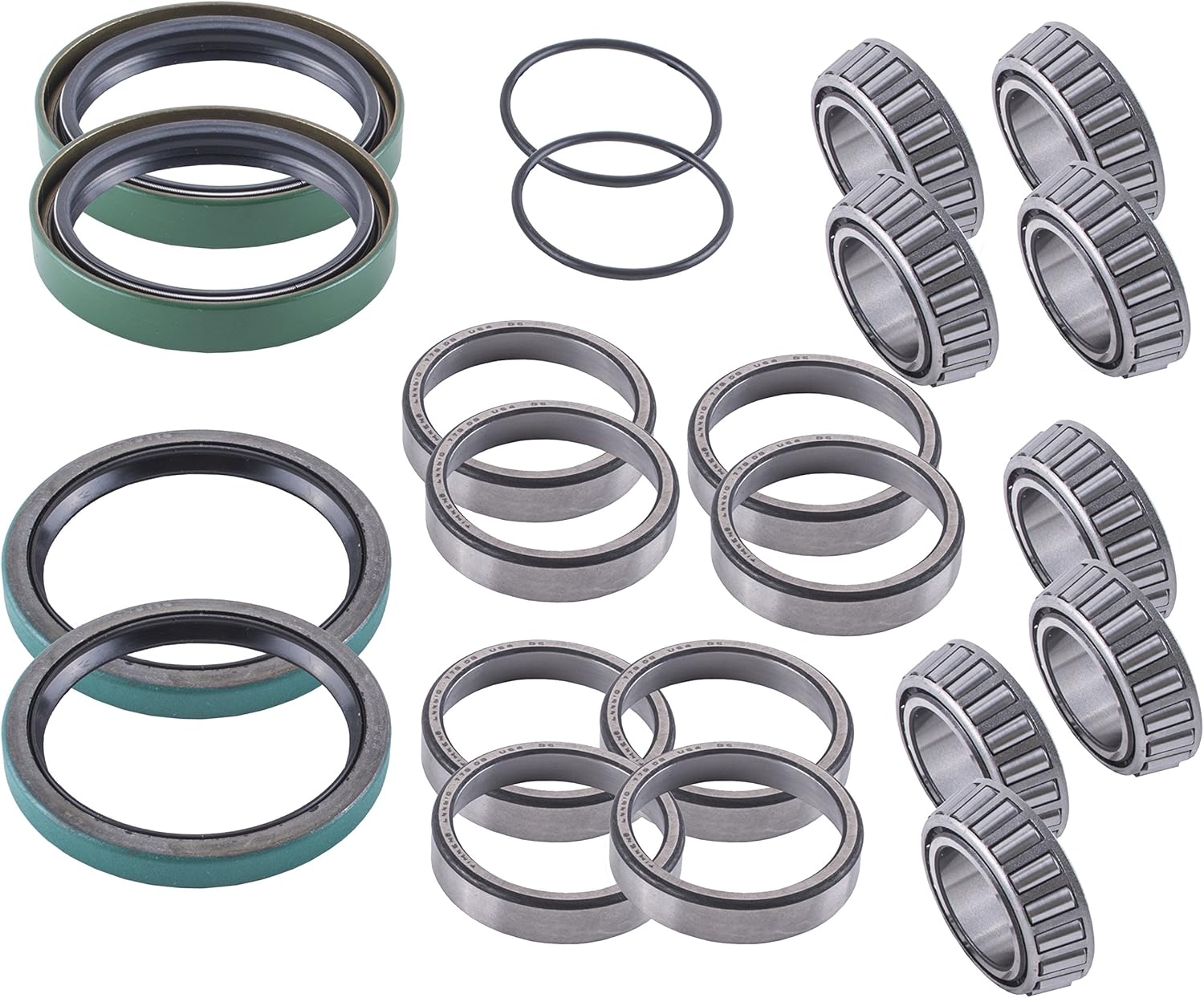 East Lake Axle front wheel bearings & seals kit compatible with Polaris