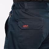 BKS Mens Combat Cargo Work Trousers 32W 31L Navy Black Knee Pad Pockets view 3