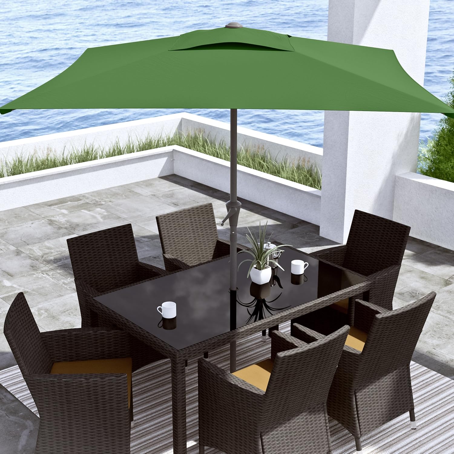 Black square patio umbrella Outlet