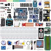 Uno R4 WiFi Super Starter Kit Compatible with Arduino IDE, Electronics Learning Set with Breadboard, Sensors &amp; Circuit Board, DIY Robotics STEM Kit for Beginners, with Online Tutorials &amp; Video Course