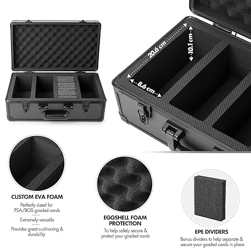 FunGuys Graded Card Storage Box, Trading Card Case for PSA Graded Pokemon,  Sports Card Storage Boxes as PSA Holder, Baseball Card Slab Case Holder for  Trading Cards in Saudi Arabia | Whizz
