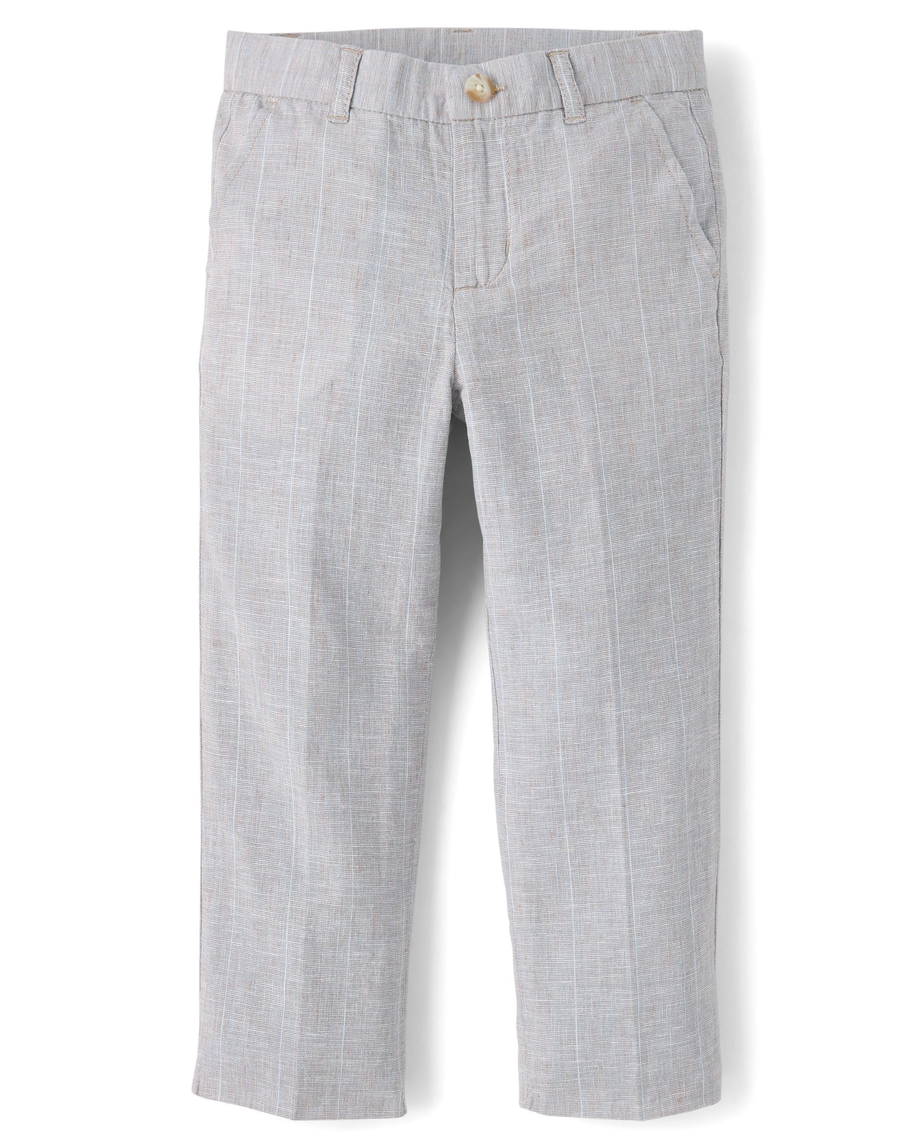 Gymboree,Boys,and Toddler Linen Dress Pants,Beach Hut,8