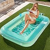 SLOOSH Inflatable Tanning Pool Lounger Float, 70" x