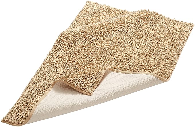 Pinzon by Amazon Badteppich, edles Schlingen-Design, baumwolle, hellbraun, 53 x 86 cm