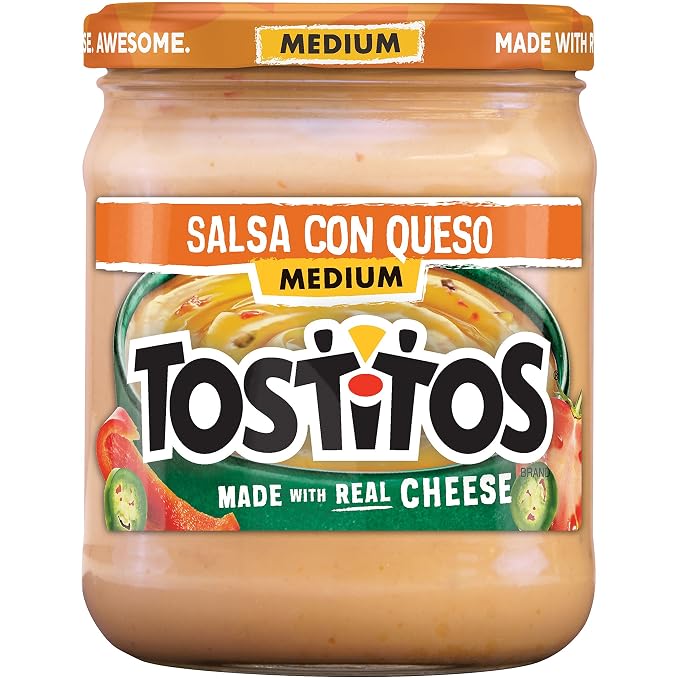 (425.5g) tostitos salsa con queso - medium 15oz (028400070980)