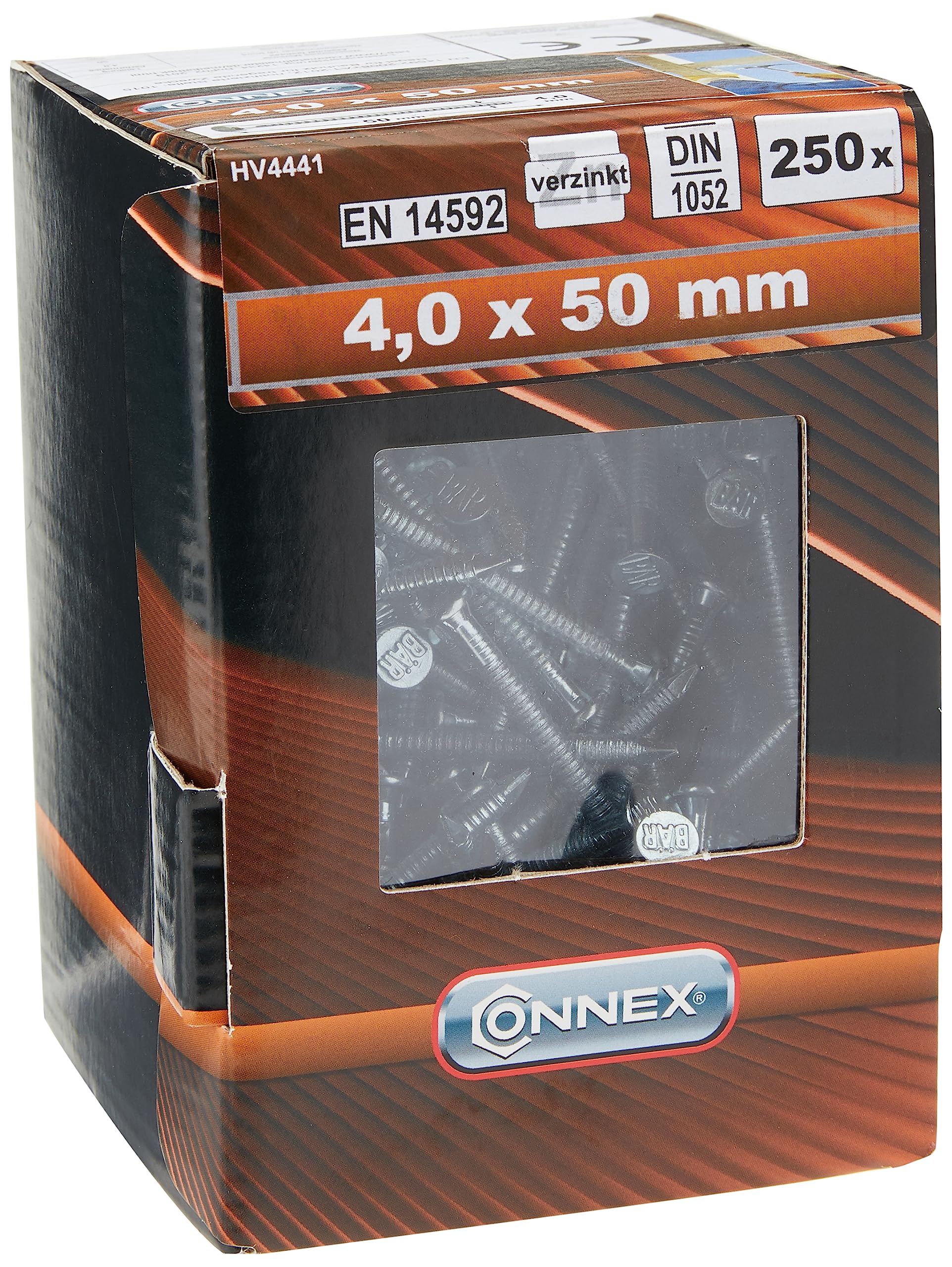 CONNEX HV4441 Anchor Nails 4x50mm à 250, Multiple Colours, 4,0 x 50 mm