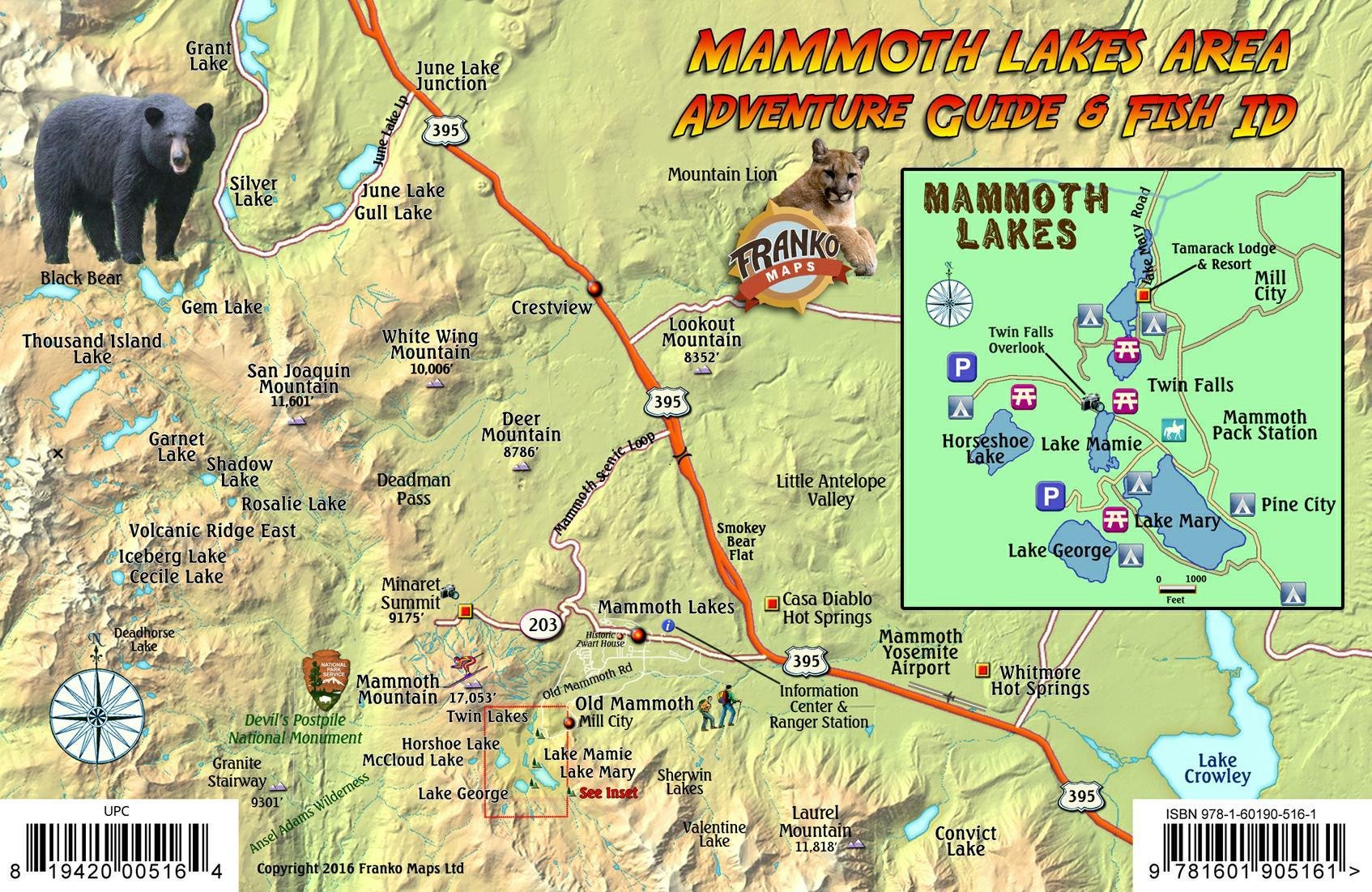 Mammoth Lakes California Map Amazon.in: Buy Mammoth Lakes California Map & Fish Guide Franko Maps  Laminated Fish Card Book Online At Low Prices In India | Mammoth Lakes  California Map & Fish Guide Franko Maps Laminated