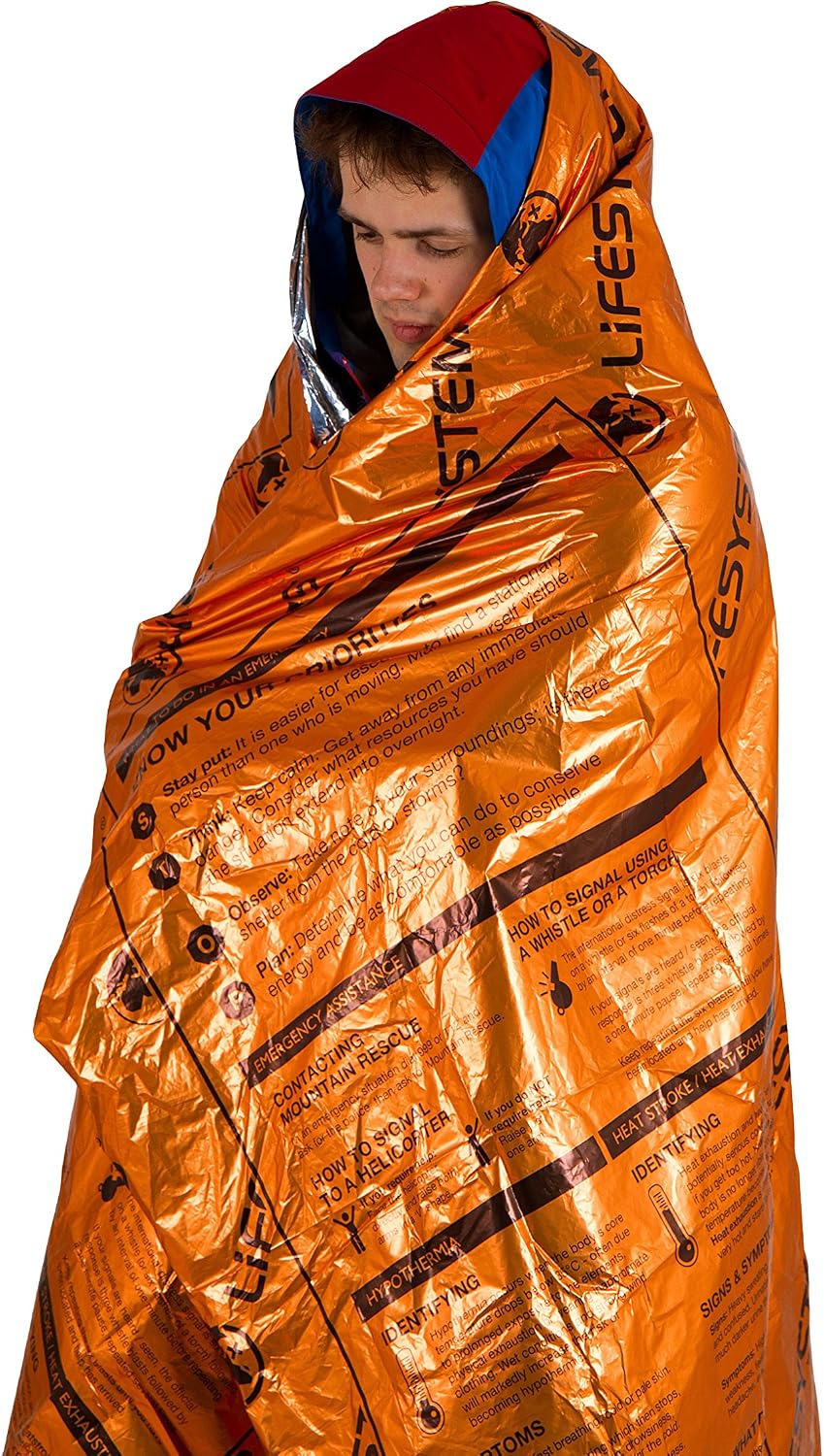 Lifesystems Unisex Heatshield Thermal Blanket - Single Survival Product, Orange, One Size UK, Individual