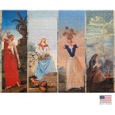 Aether Puzzles - Paul Cezanne's Four Seasons, Premium 1000 Piece Jigsaw Puzzle for Adults, Glare-Free, Soft-Touch Puzzles, Made in USA, Puzzle Lovers Gift Ideas, 26.6" x 19.25"