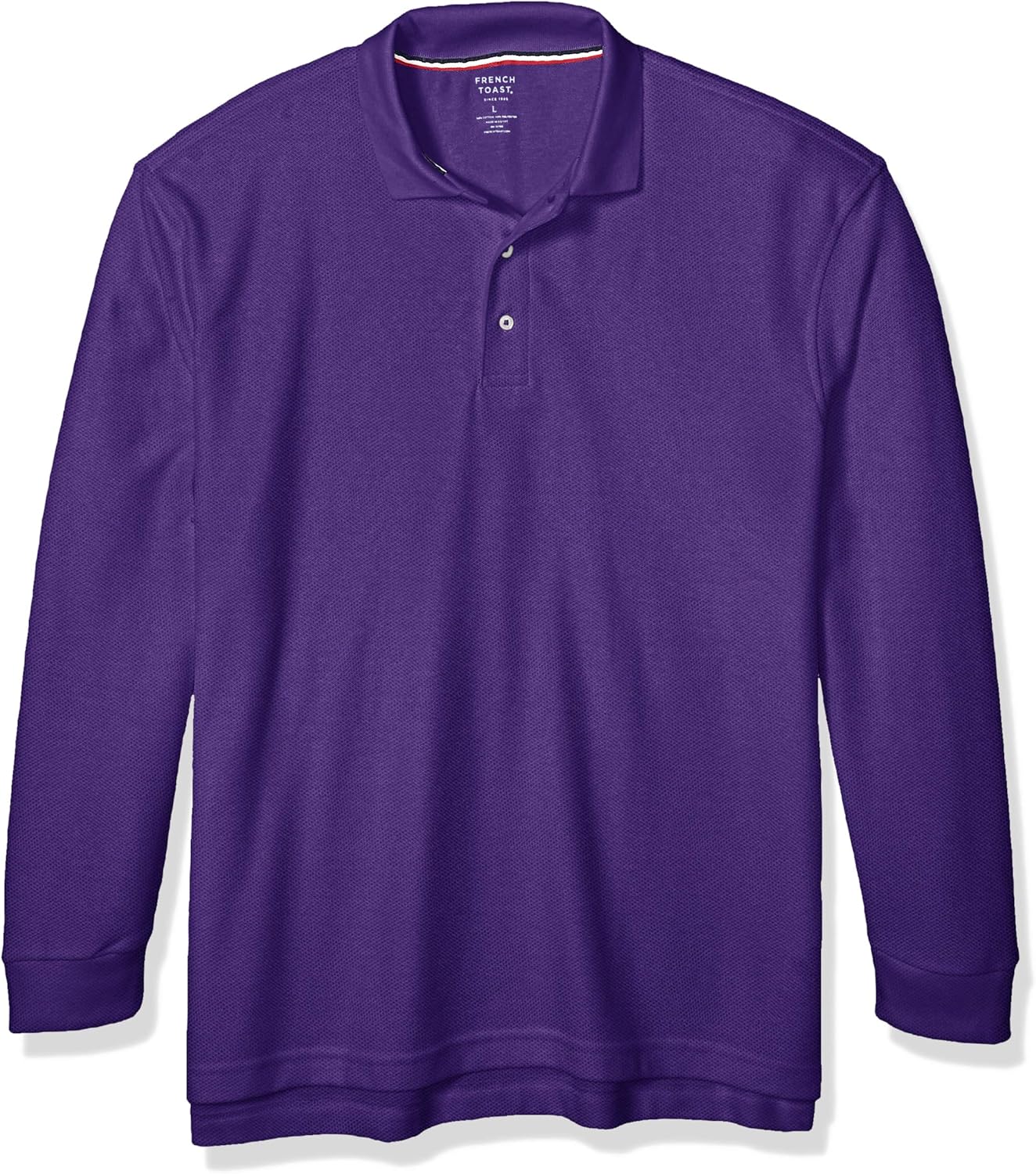 French Toast Boys' Big Long Sleeve Pique Polo Shirt Clothing