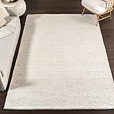 nuLOOM 8x10 Penelope Wool Braided Handmade Area Rug, Off White, Solid Rustic Farmhouse Style, For Bedroom, Living Room, Hallw