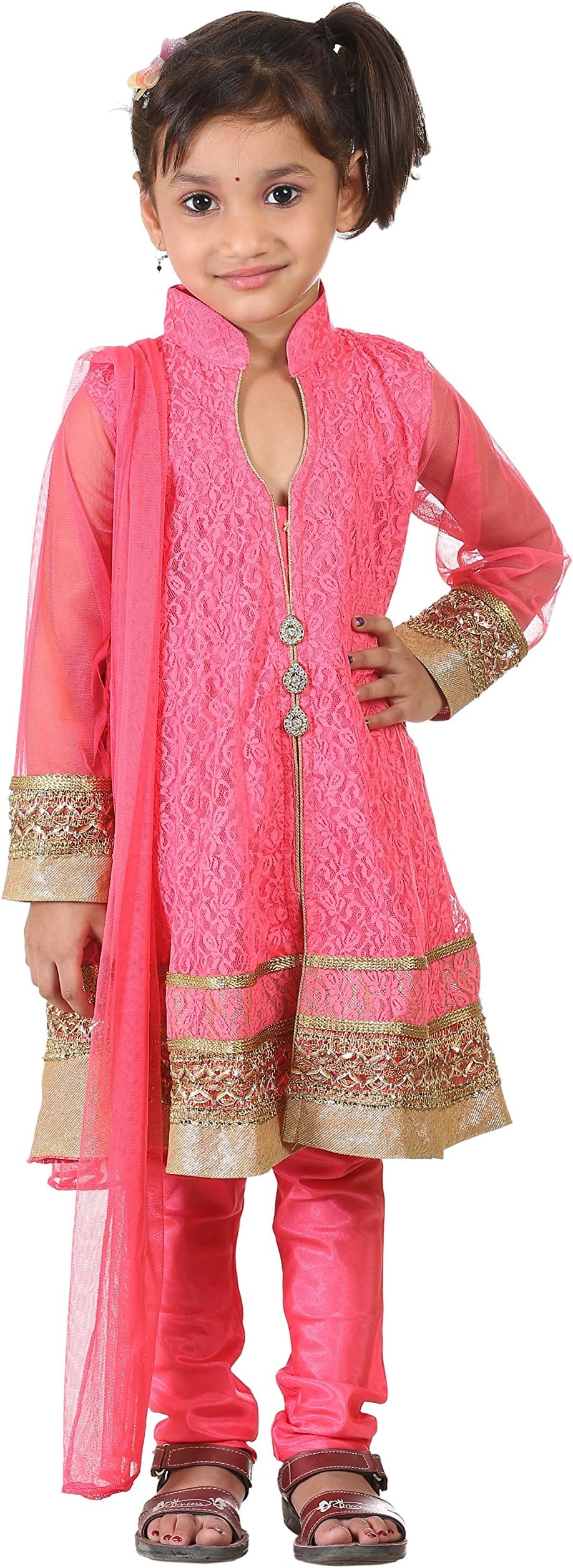 Little Girls' Netted Embroidery Salwar