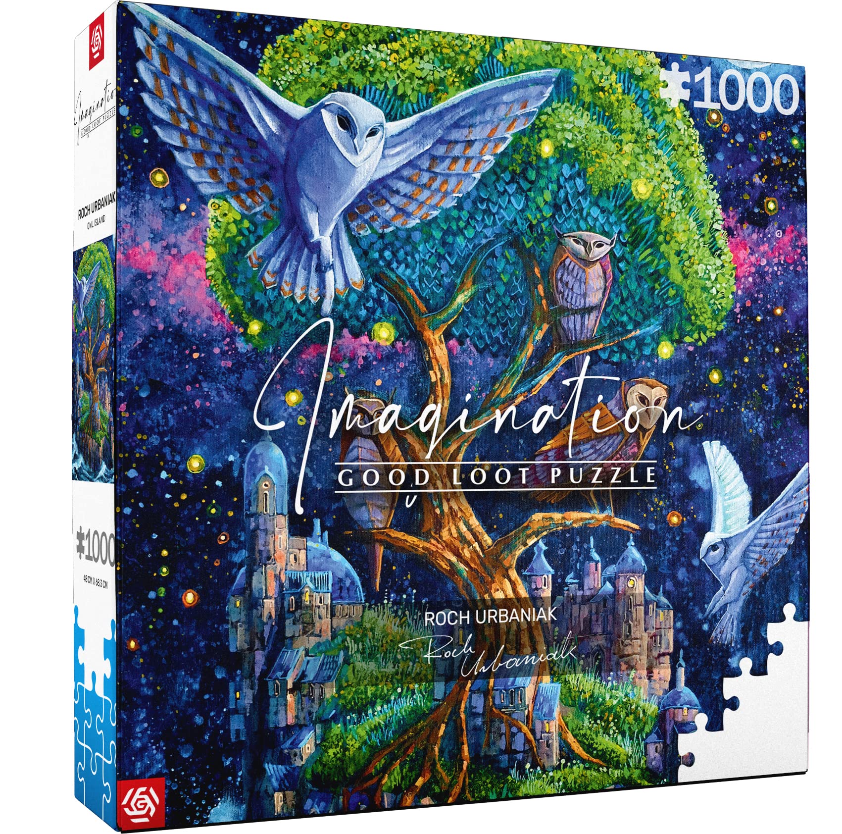 Good Loot Imagination: Roch Urbaniak Owl Island - Adult Jigsaw Puzzles 1000 Pieces - Art Jigsaw Puzzle Collection – Funny Unusual 1000 Piece Jigsaw Puzzles For Adults and 12+ Children - 68.3x48cm