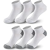 MONFOOT Men's/Women's 6 Pairs Daily Cushion Comfort Fit Performance Quarter Ankle Socks Multipack