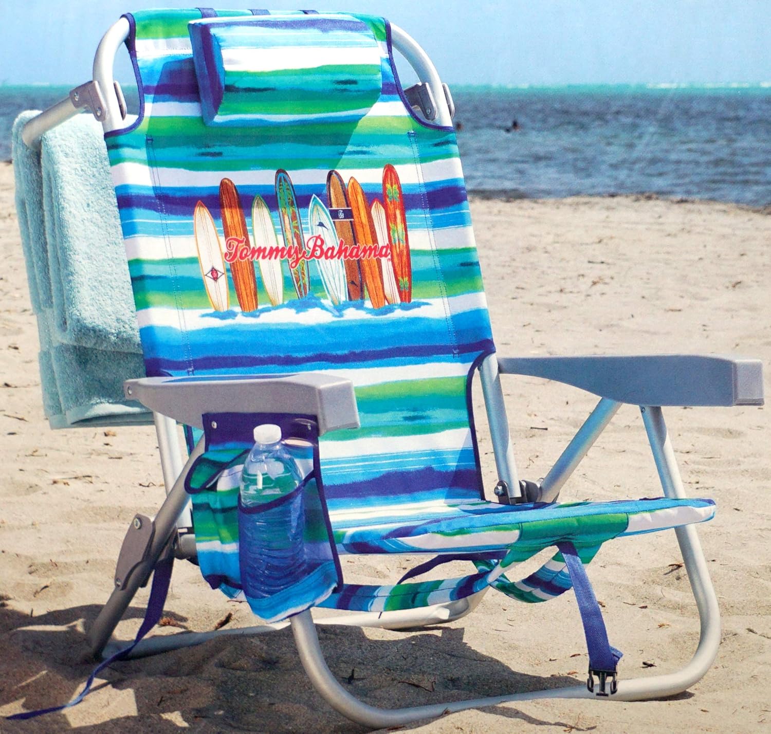 Tommy Bahama 2016 Backpack Cooler Chair with Storage Pouch and Towel