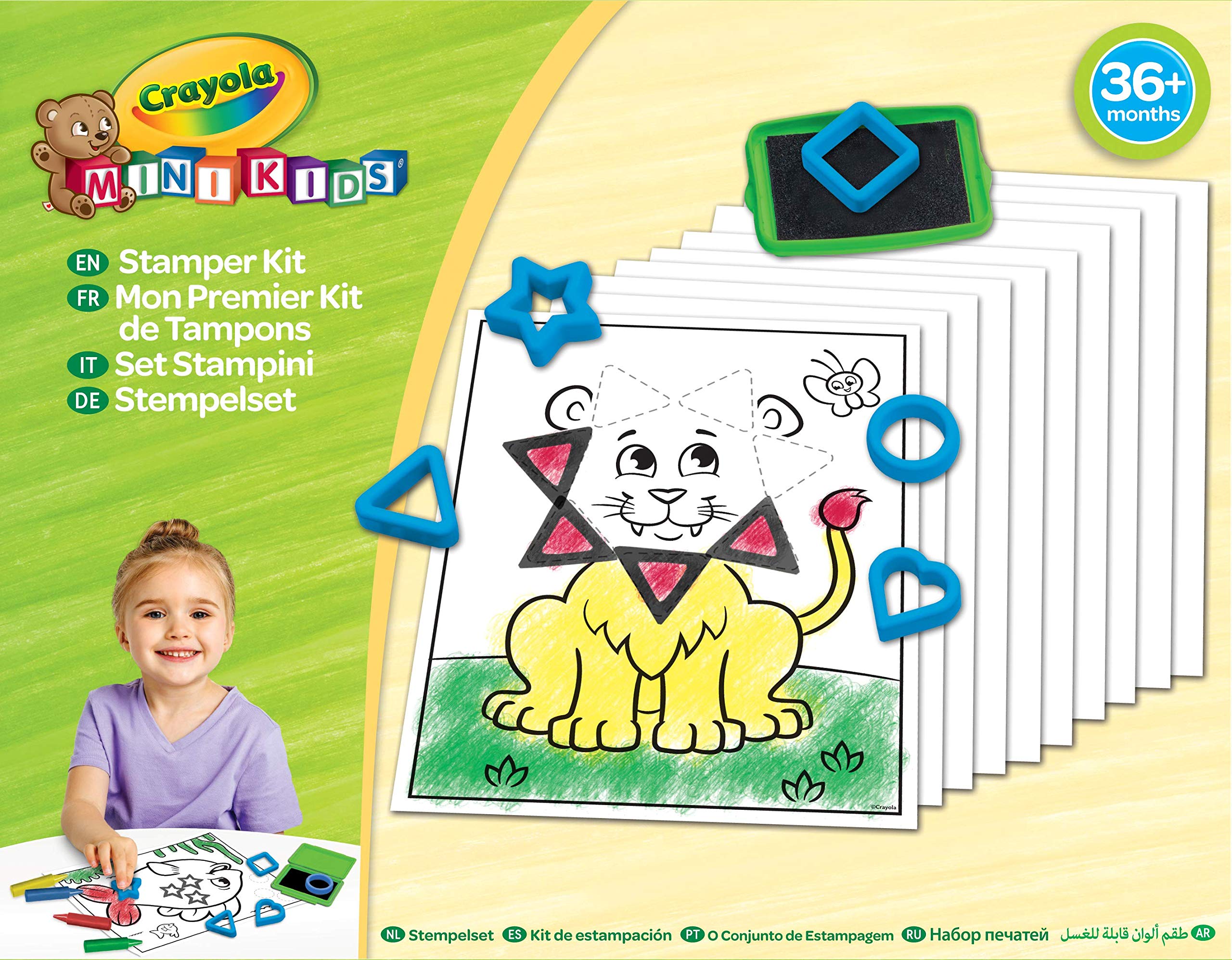 Crayola - Mon 1st Stamp Kit - Creative Leisure - Mini Kids - Ages 2+ - Creation Game - Colouring and Drawing