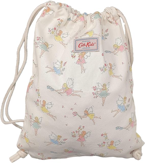 Cath Kidston Girls Fairy Drawstring Bag Backpack School Gym Bag in Oyster Shell Amazon.co.uk