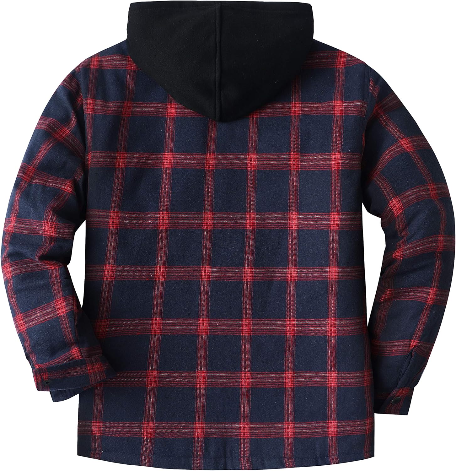 ZENTHACE Men's Thicken Plaid Hooded Flannel Shirt Jacket with Quilted Lined at  Men’s Clothing store