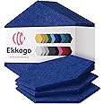 Ekkogo Acoustic Panels 12-Pack Soundproof Wall Panels 12"X10.4"X0.4" Sound Panels High Density Sound Dampening Panels - [Admiral Blue Hexagon]
