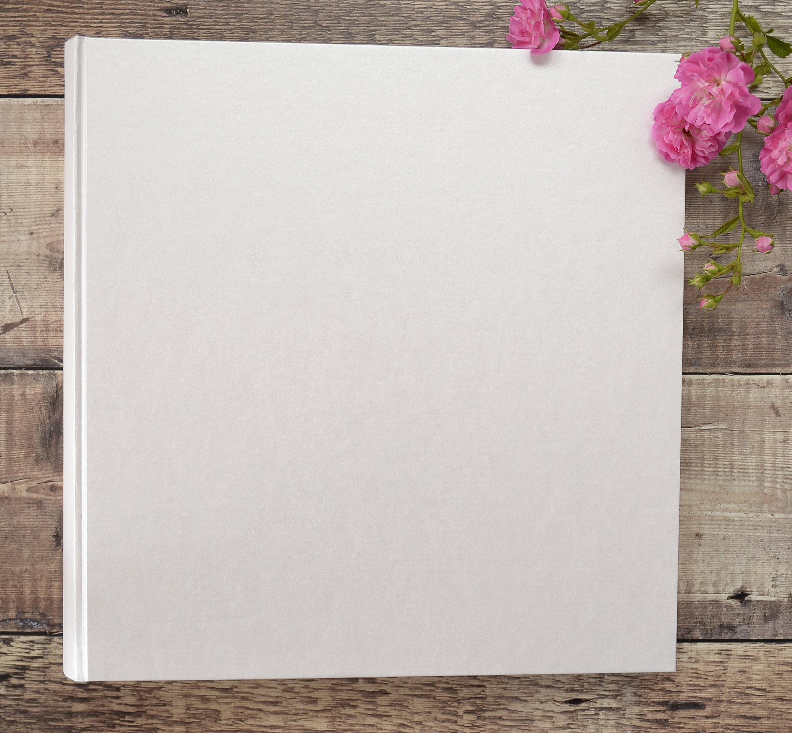 StoriUK Extra Large Ivory Photograph Album - Traditional Style Plain DIY Photo Album - 50 PAGES / 100 SIDES