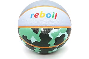 REBOILPHASE Premium Rubber/Leather Basketball (Size 3/4/5/6/7) - Kids Basketball, Youth Basketball, Basketball Gift