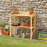 Garden Gear Wooden Potting Bench, 2-Tier Workstation L80xW40xH84.5cm view 5