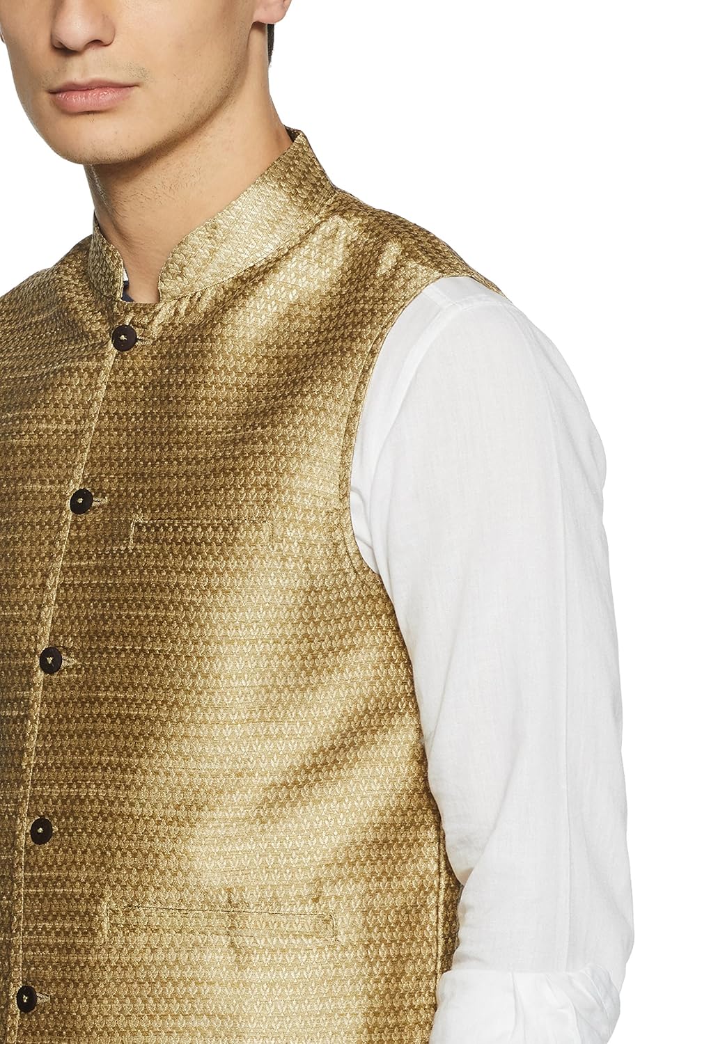 ethnicity men's banded collar jacket