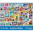Re-marks Letters Home Stamp Collage Puzzle, 500-Piece Jigsaw Puzzle for All Ages