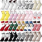 Chuarry 20 Pairs Women's Fuzzy Winter Socks - Cute Fluffy Slipper Warm Socks for Sleeping & Christmas Party Gift
