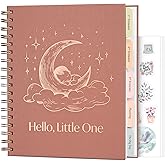 Skyline Pregnancy Planner Journal – Pregnancy Log Book & Keepsake with Prompts, Checklists, Calendars – Spiral-Bound Memory Book for Moms-to-Be, 8.3x9.3” (Dusty Pink)