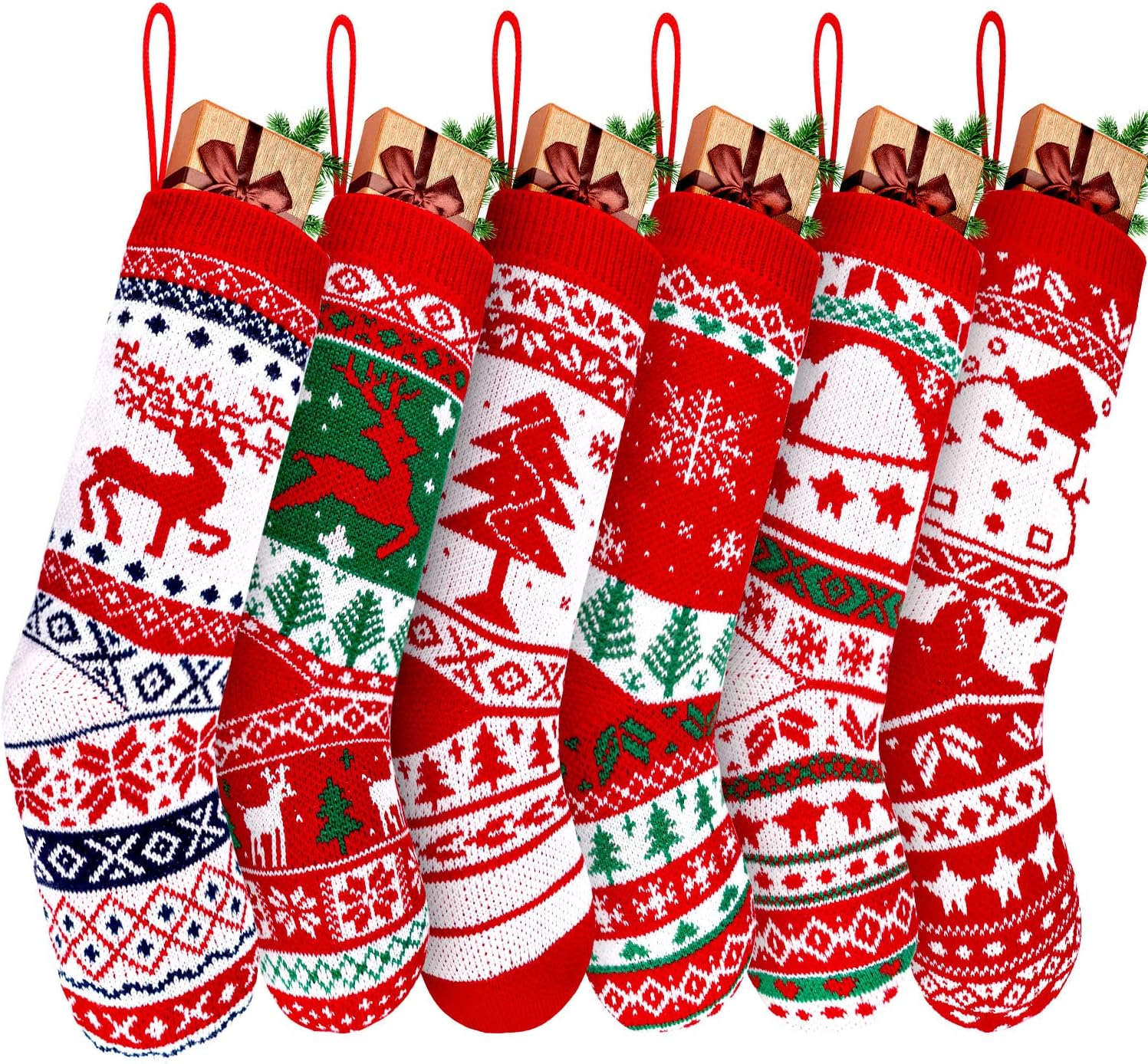 Stockings & Holders - LYL. Ling Christmas Stockings, 6 Pack Stockings Christmas, 18