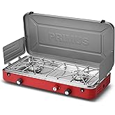 Primus Profile Portable 2-Burner Camping Stove | Perfect for Overlanding and Camping |Piezo Ignition for Easy Start, Black