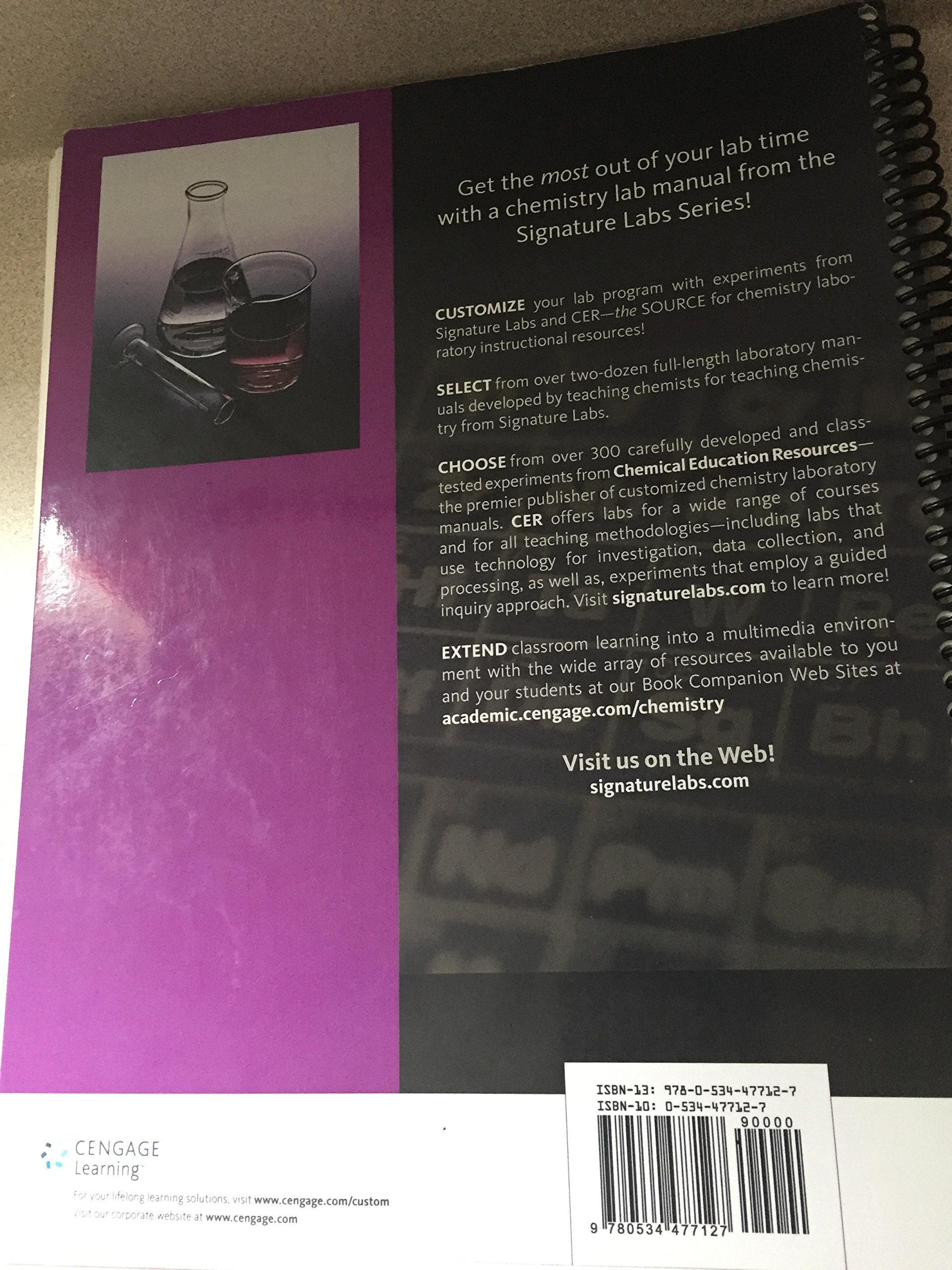 Signature Lab Series Chem 1411 San Jacinto College: Michael Stranz, Jeff  Nunn, Cengage Learning: 9780534477127: Amazon.com: Books