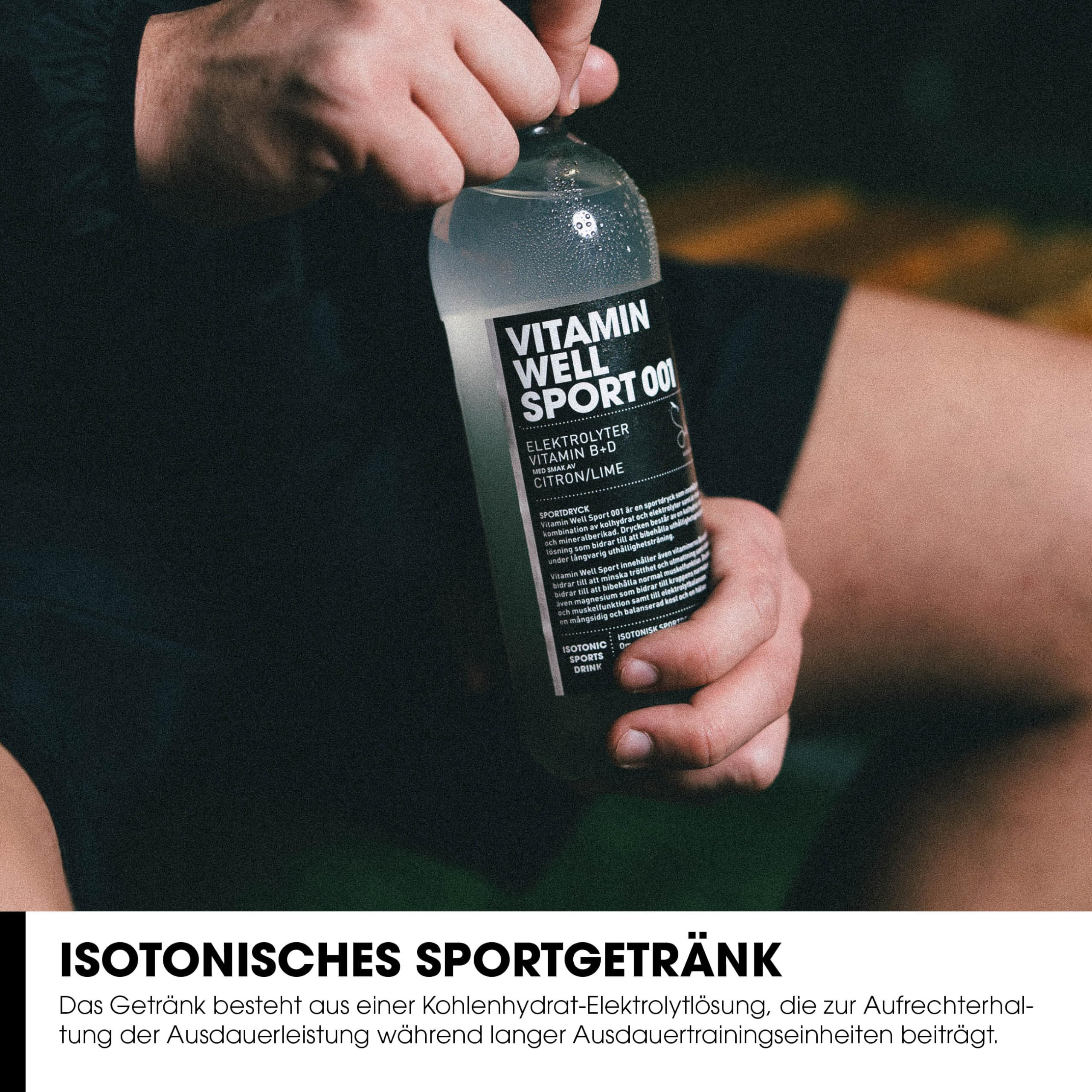 Vitamin Well Sport 001 – Zuckerfreies Sportgetränk mit Geschmack, Elektrolyten, Vitamin B & D, Magnesium, Zitronen-/Limettengeschmack, 12 x 500ml inkl. Pfand 2