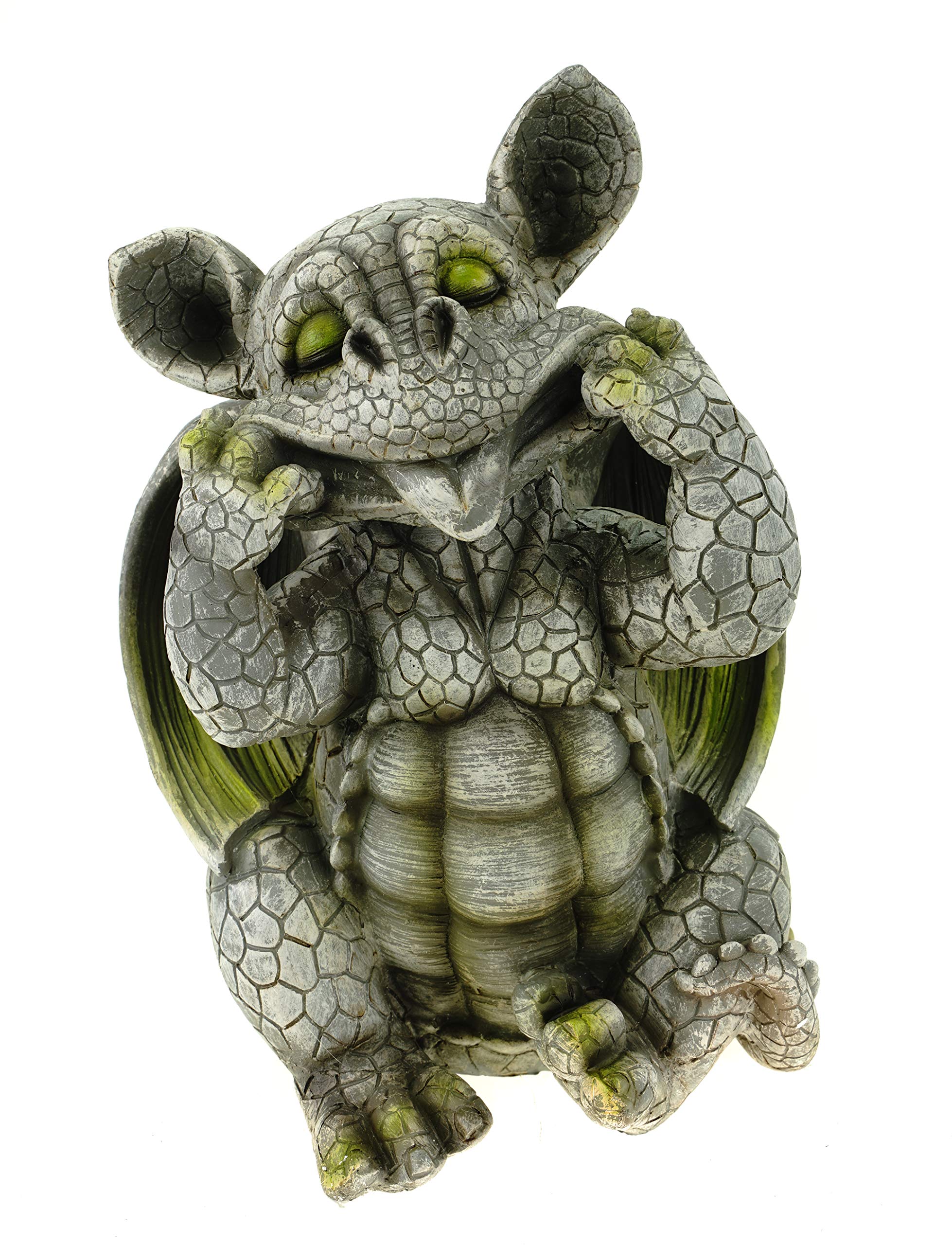 Udo Schmidt Garden dragon puts tongue out Garden figure Garden figure Gargoyle
