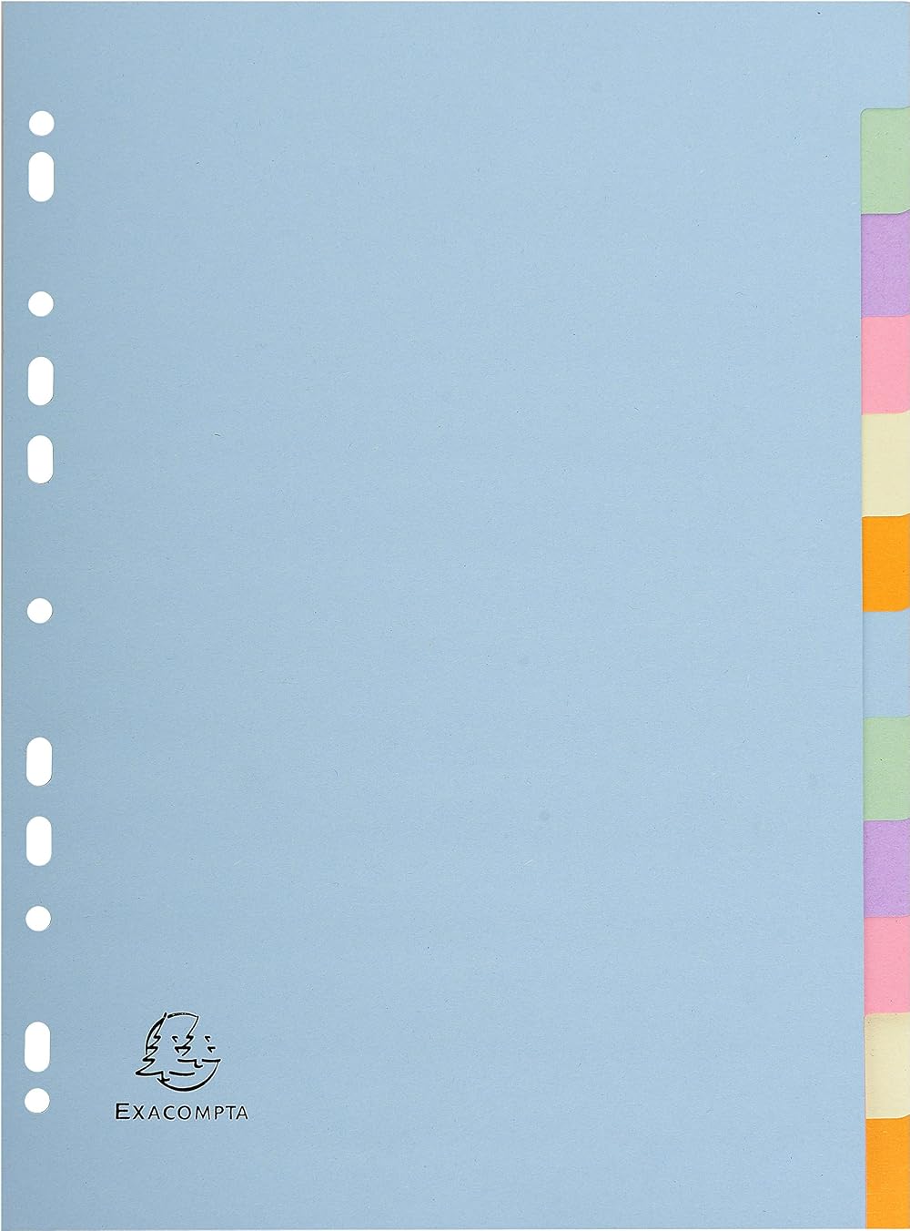 Exacompta 1612E Forever Collection 12-Part Plain Dividers A4 170gsm Recycled