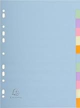 Exacompta 1612E Forever Collection 12-Part Plain Dividers A4 170gsm Recycled