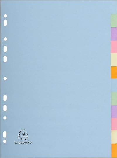 Exacompta 1612E Forever Collection 12-Part Plain Dividers A4 170gsm Recycled