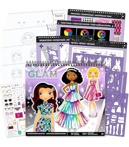 Fashion Sketchbook: 418 Female Figure Templates For Fashion Design And Illustration By Ricca's Garden - American Book Warehouse