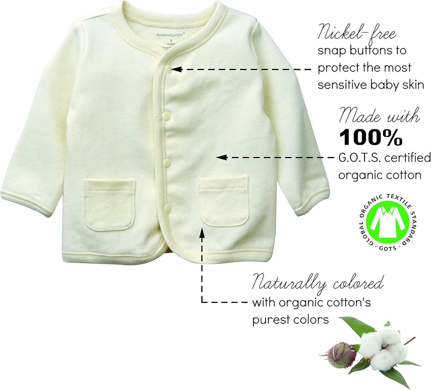 organic baby cardigan