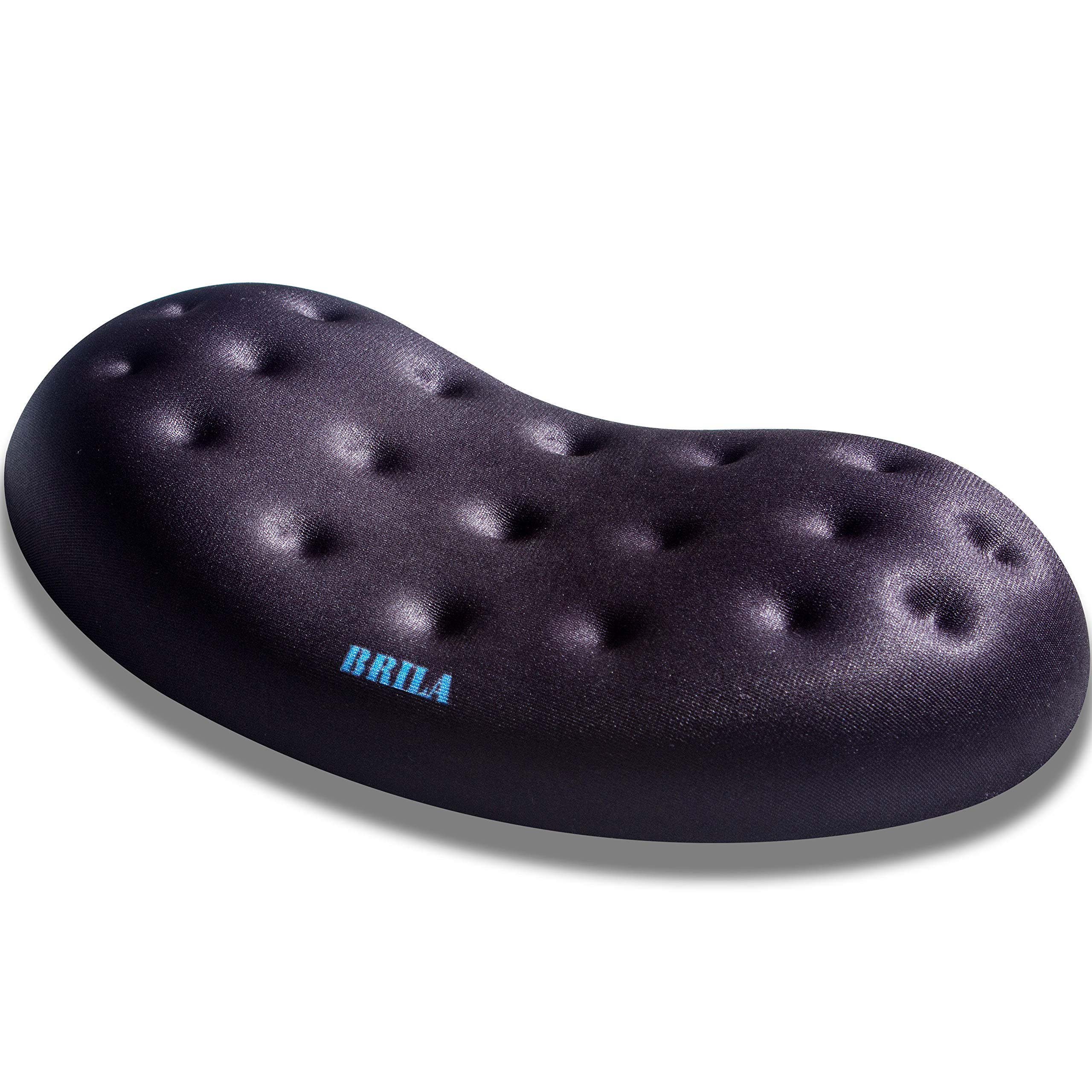BRILA Upgraded Ergonomic Memory Foam Mouse Wrist Rest Support Pad Cushion for Computer, Laptop, Office Work, PC Gaming - Massage Holes Design - Wrist Pain Relief