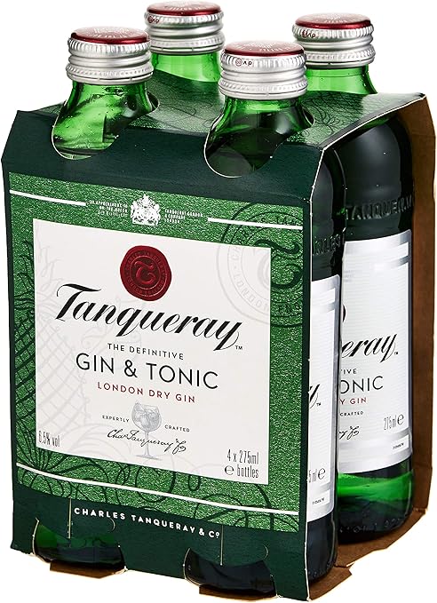 Tanqueray Gin and Tonic Ready to Drink 275ml, Pack of 4: Amazon.co.uk: Grocery