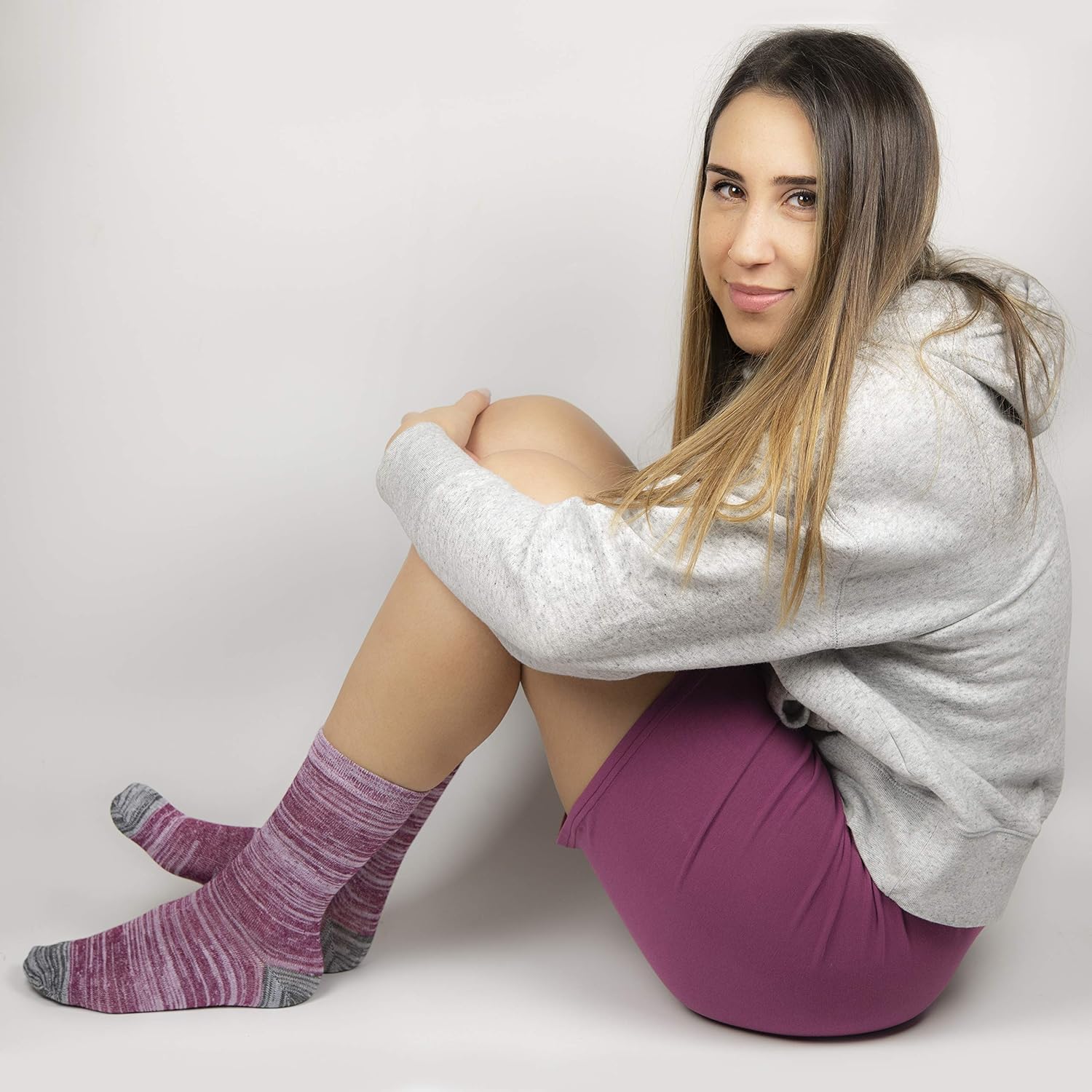 6 Pairs Women’s Colorful Cotton Crew Socks Casual Argyle Patterned Fun Socks for Girls Debra Weitzner at  Women’s Clothing store